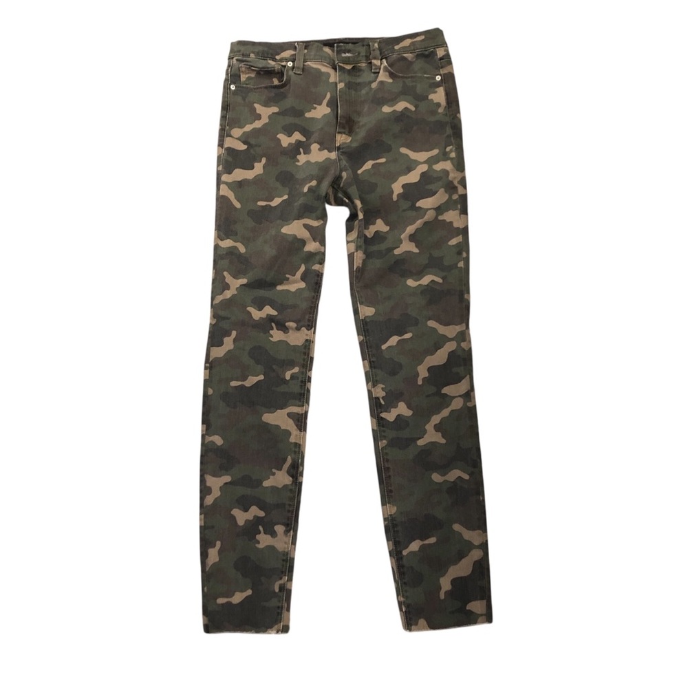 Hudson Mid-Rise Camo Print Skinny Jeans with Raw Hems NEW WITHOUT TAGS Size 28